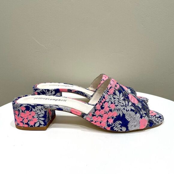 Jeffrey Campbell Floral Block Heel Sandals - Size: 8 - Picture 2 of 10